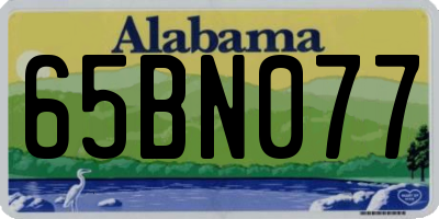 AL license plate 65BN077