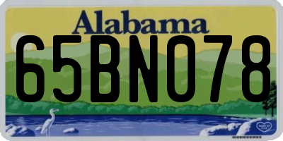AL license plate 65BN078