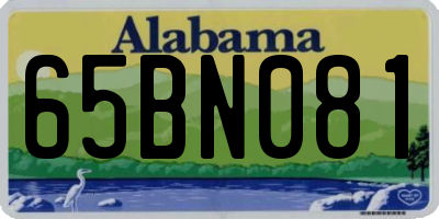 AL license plate 65BN081