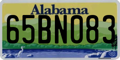 AL license plate 65BN083