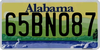 AL license plate 65BN087