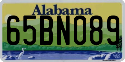 AL license plate 65BN089