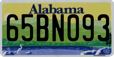 AL license plate 65BN093