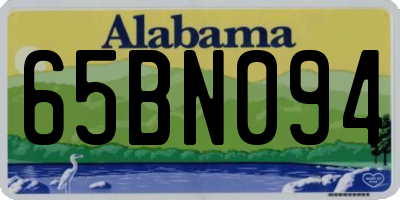 AL license plate 65BN094