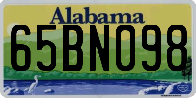 AL license plate 65BN098