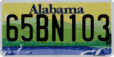 AL license plate 65BN103