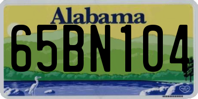 AL license plate 65BN104