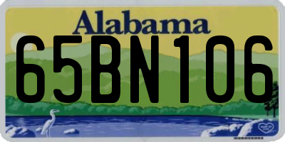 AL license plate 65BN106
