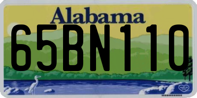 AL license plate 65BN110