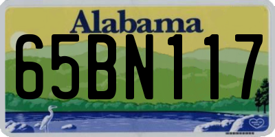 AL license plate 65BN117
