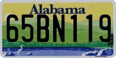 AL license plate 65BN119