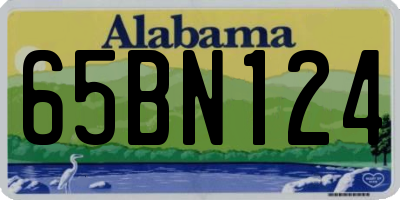 AL license plate 65BN124