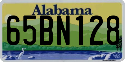 AL license plate 65BN128