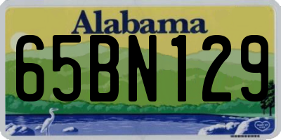 AL license plate 65BN129