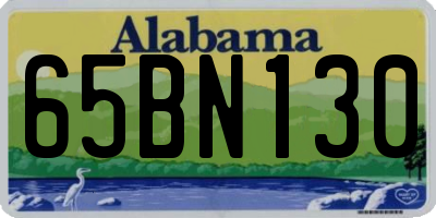 AL license plate 65BN130