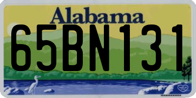 AL license plate 65BN131