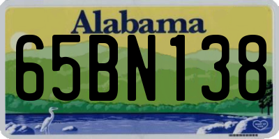 AL license plate 65BN138