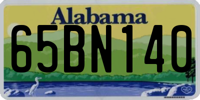 AL license plate 65BN140