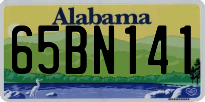 AL license plate 65BN141