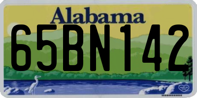 AL license plate 65BN142