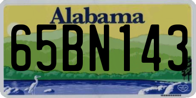 AL license plate 65BN143