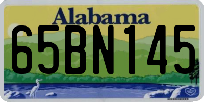 AL license plate 65BN145