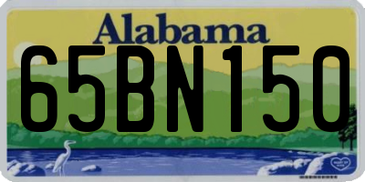 AL license plate 65BN150