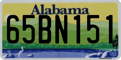 AL license plate 65BN151