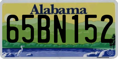 AL license plate 65BN152