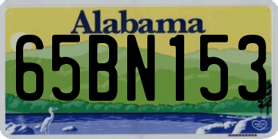 AL license plate 65BN153