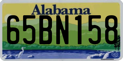 AL license plate 65BN158