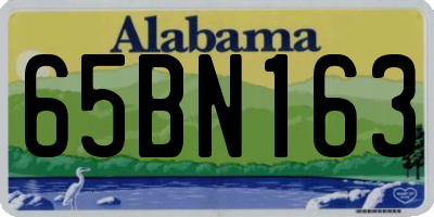 AL license plate 65BN163