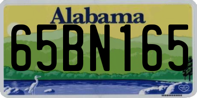 AL license plate 65BN165