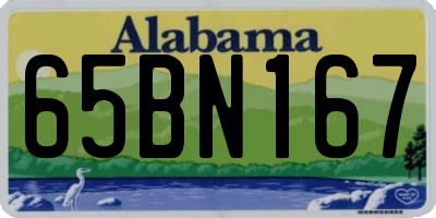 AL license plate 65BN167