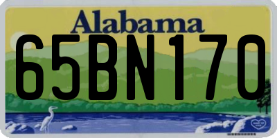 AL license plate 65BN170