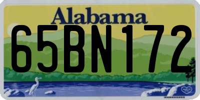 AL license plate 65BN172