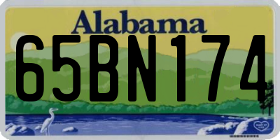 AL license plate 65BN174