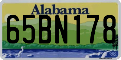 AL license plate 65BN178