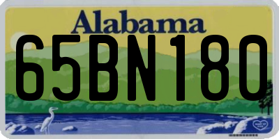 AL license plate 65BN180