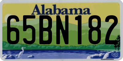 AL license plate 65BN182