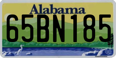 AL license plate 65BN185