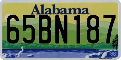 AL license plate 65BN187