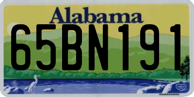 AL license plate 65BN191