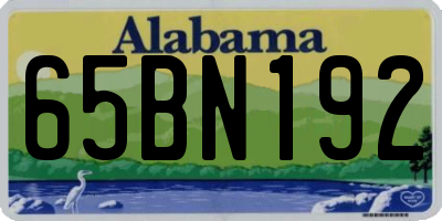 AL license plate 65BN192