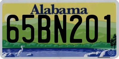 AL license plate 65BN201