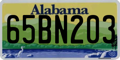 AL license plate 65BN203