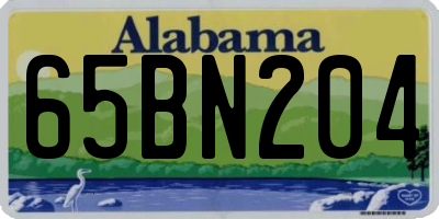 AL license plate 65BN204