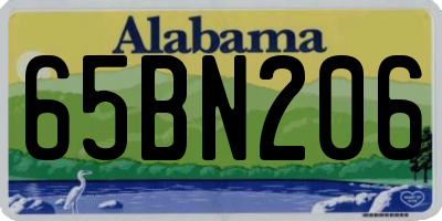 AL license plate 65BN206