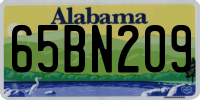 AL license plate 65BN209