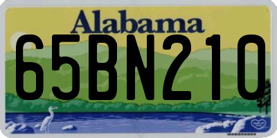 AL license plate 65BN210